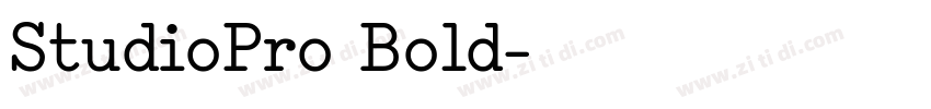 StudioPro Bold字体转换